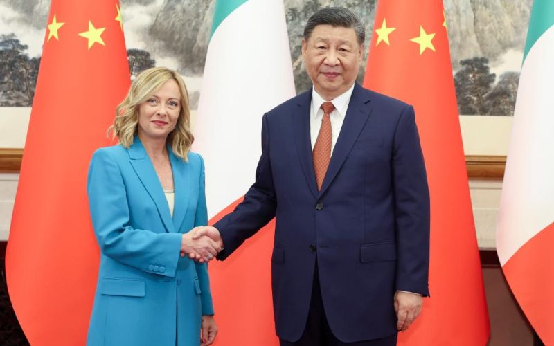 Chinese President Xi Jinping met with Italian Prime Minister