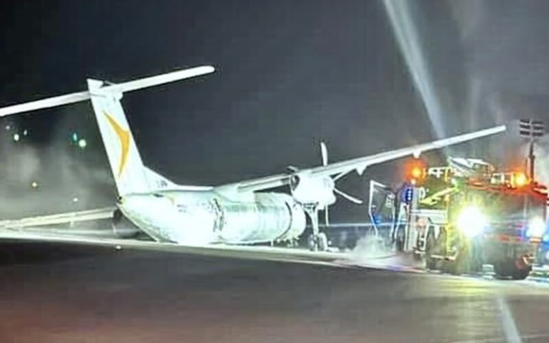 Air Canada Plane Catches Fire on Landing