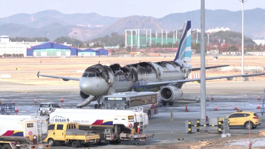 Air Busan Airbus A321 Catches Fire at Gimhae International Airport